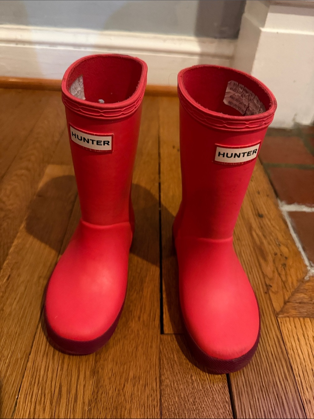 Hunter Red Kids' Rubber Rain Boots
